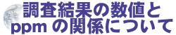 �������ʂ̐��l��ppm�̊֌W�ɂ���